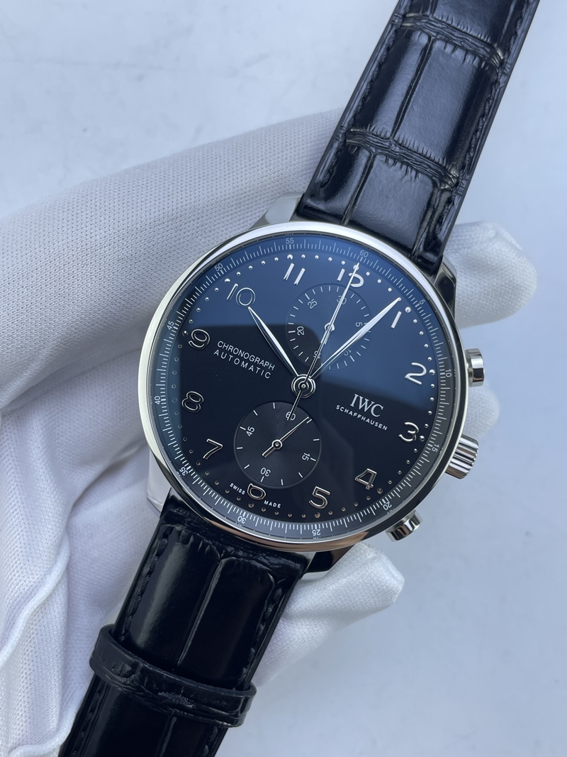(준비완료/특급배송)NO.3843/ZF공장 V3 IWC IW3716 포루트기저 블랙다이얼 가죽